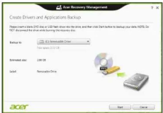 ACER TravelMate B113E - Crear una copia de seguridad de aplicaciones y controladores - 2
