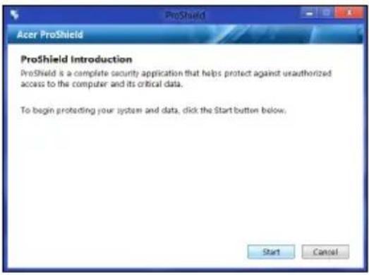 ACER TravelMate B113E - Einrichtung von ProShield - 1