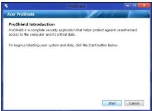 ACER TravelMate B113E - ProShield instellen - 1