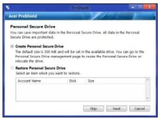 ACER TravelMate B113E - Persönliche Sicherheitsdisk - 1