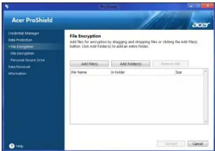 ACER TravelMate B113E - Databeskytse - 1