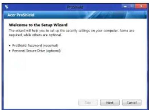 ACER TravelMate B113E - ProShieldin assetusten märittäminen - 2