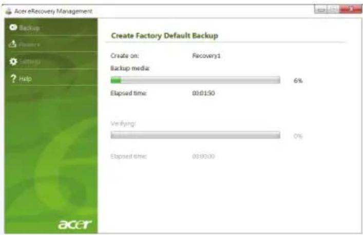 ACER TravelMate 7750Z - Creating a recovery backup (USB flash drive) - 6