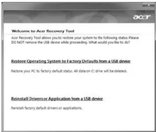 ACER TravelMate 7750Z - Wiederherstellung von vorinstallierter Software und Treibern - 1