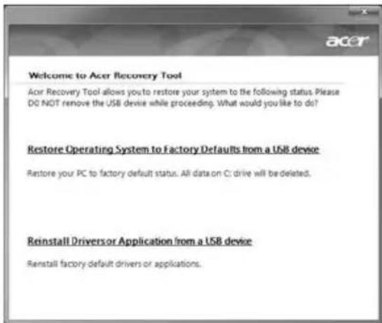 ACER TravelMate 7750Z - Нажмите Пуск > Все программы > Acer и выберите Acer eRecovery Management. - 1