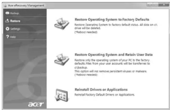 ACER TravelMate 7750Z - Vooraf geïnstalleerde software en stuurprogramma's herstellen - 1