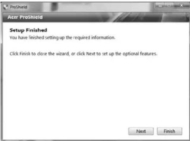 ACER TravelMate 7750Z - Configurer ProShield - 2