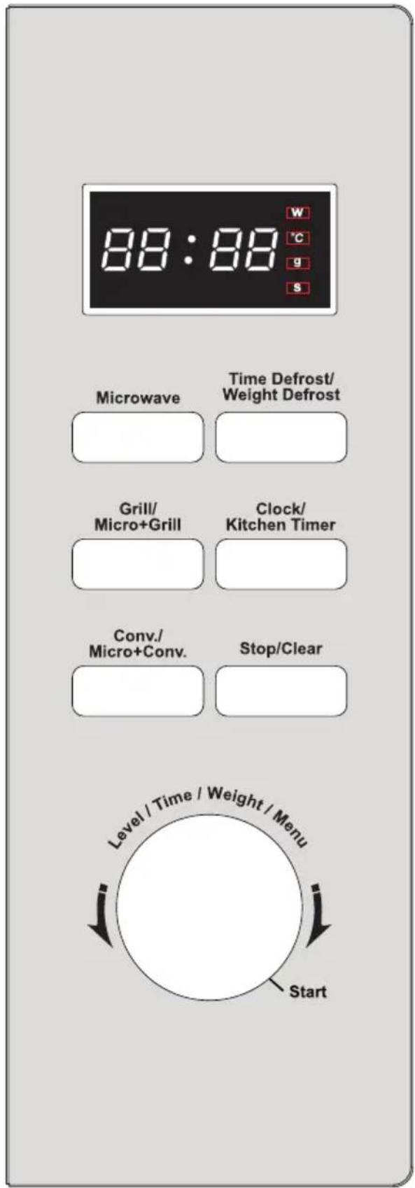 BEKO MCF28310X - Panel de control 4.2 Pantalla de acción de menu - 1