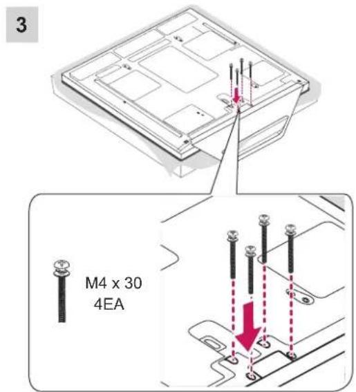 LG 60PM680S - Attaching the stand - 3