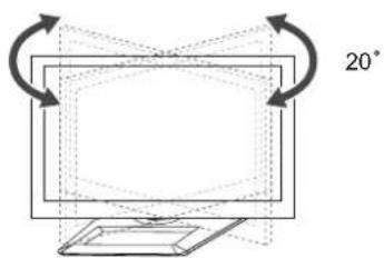 LG 60PM680S - Ajustement de l'angle de la TV afin de couver le meilleur angle de vue - 1