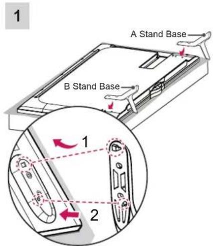 LG 55UF6959 - Attaching the stand - 1