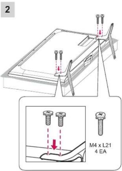 LG 55UF6959 - Attaching the stand - 4