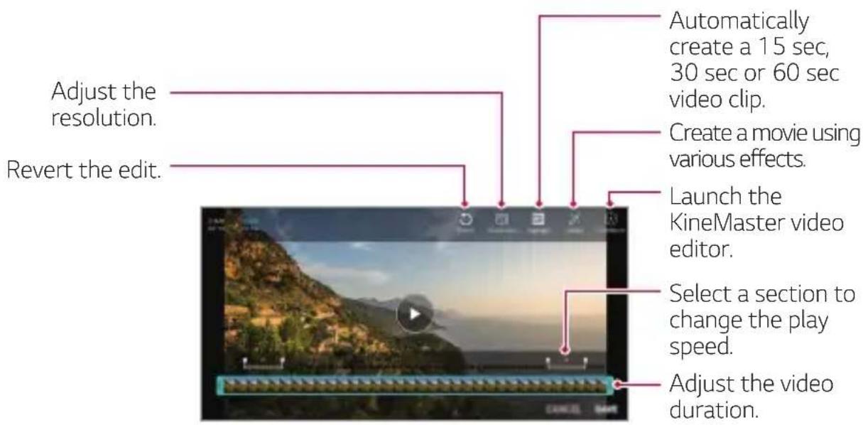 LG LMQ710EM - Editing videos - 1