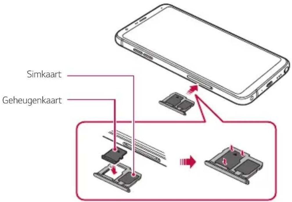 LG LMQ710EM - De geheugenkaart plaatsen - 1