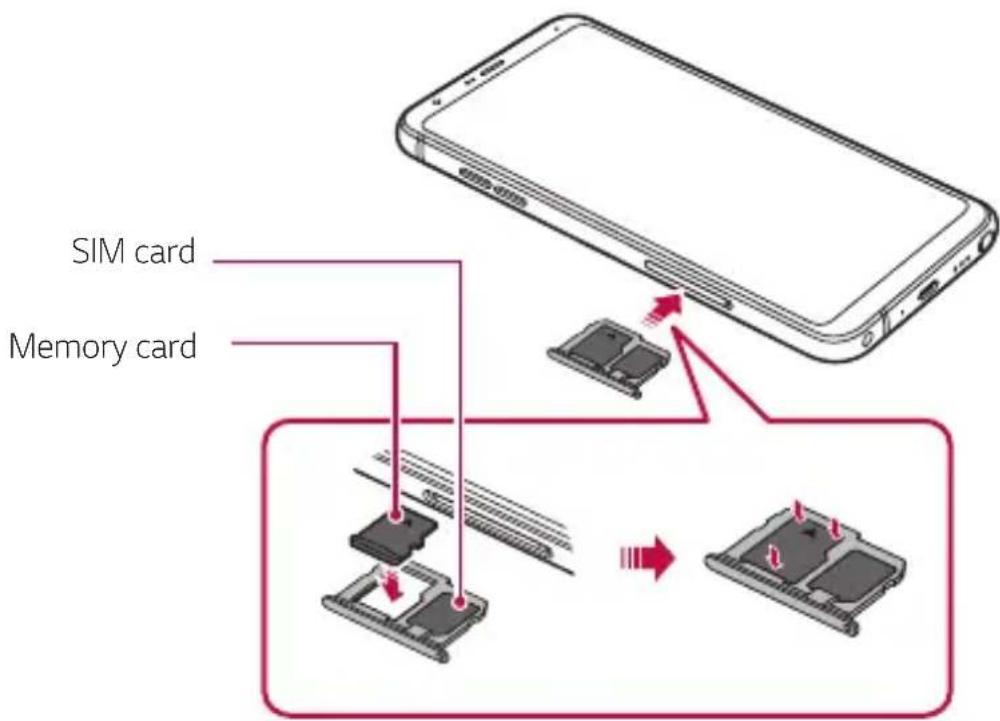 LG LMQ710EM - Inserting the memory card - 1