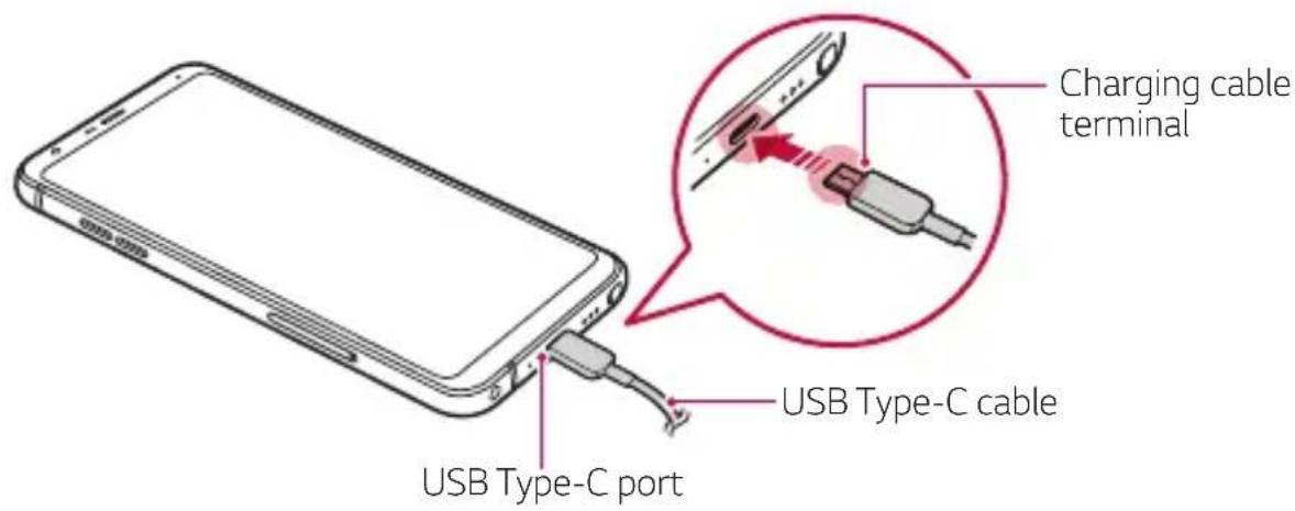 LG LMQ710EM - Charging the battery - 1