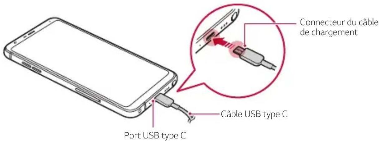 LG LMQ710EM - Chargement de la batterie - 1