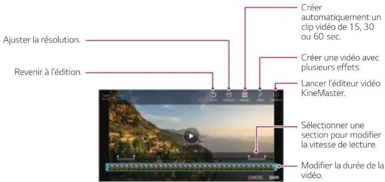 LG LMQ710EM - Modification des vidéos - 2