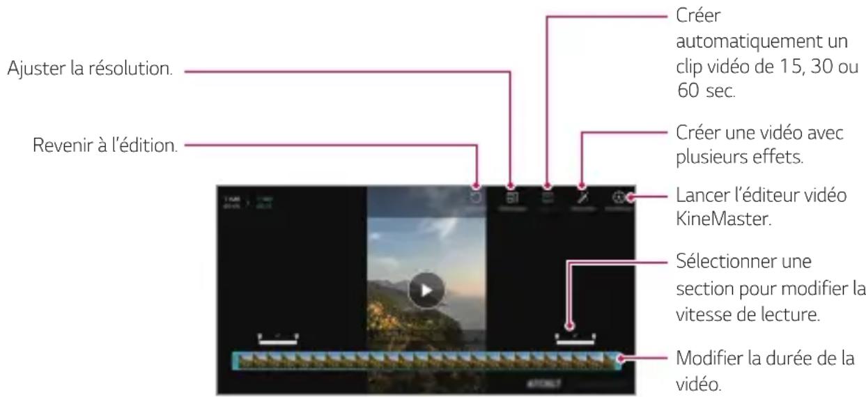 LG LMX420EMW - Modification des vidéos - 1