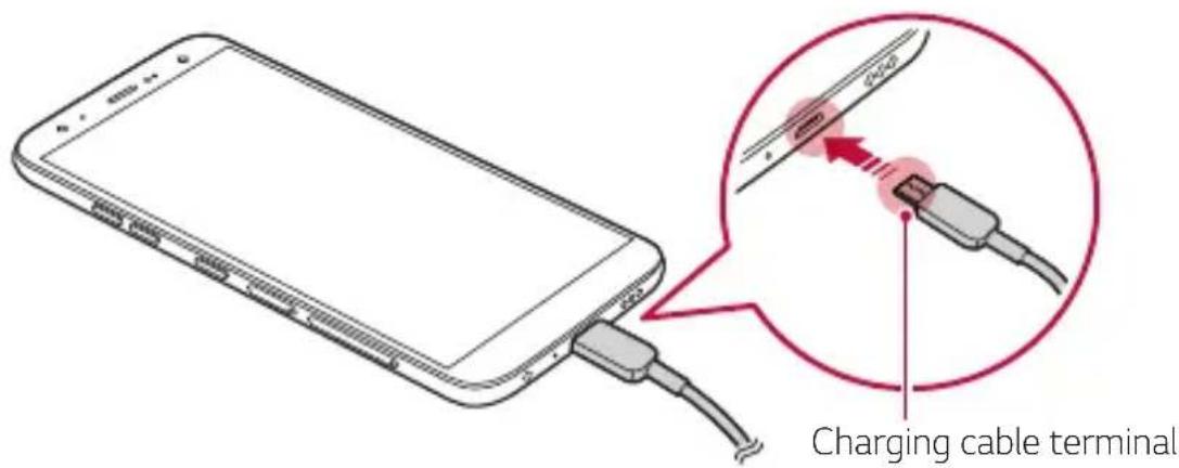 LG LMX420EMW - Charging the battery - 1