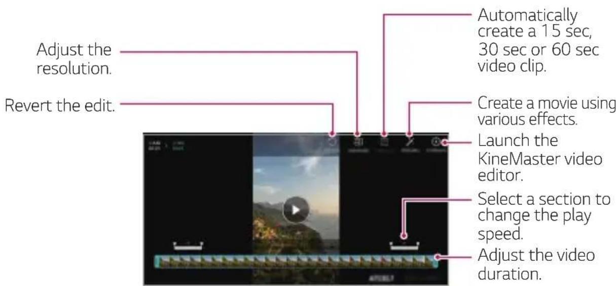 LG LMX420EMW - Editing videos - 1
