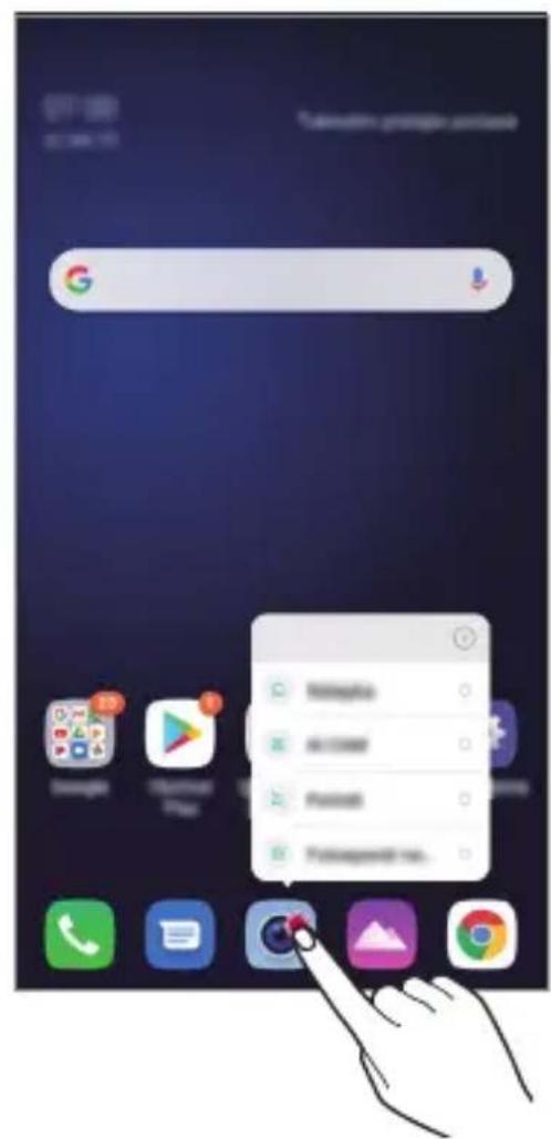 LG LMX420EMW - Raccourcis des applications - 1