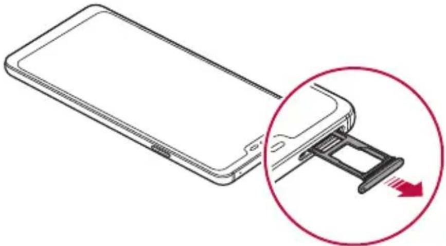 LG G7 Fit Q850EMW - SIM-Karte einlegen - 4