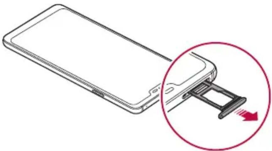 LG G7 Fit Q850EMW - De simkaart installeren - 4