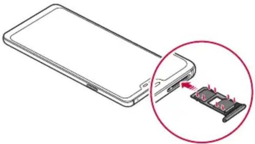 LG G7 Fit Q850EMW - De simkaart installeren - 7