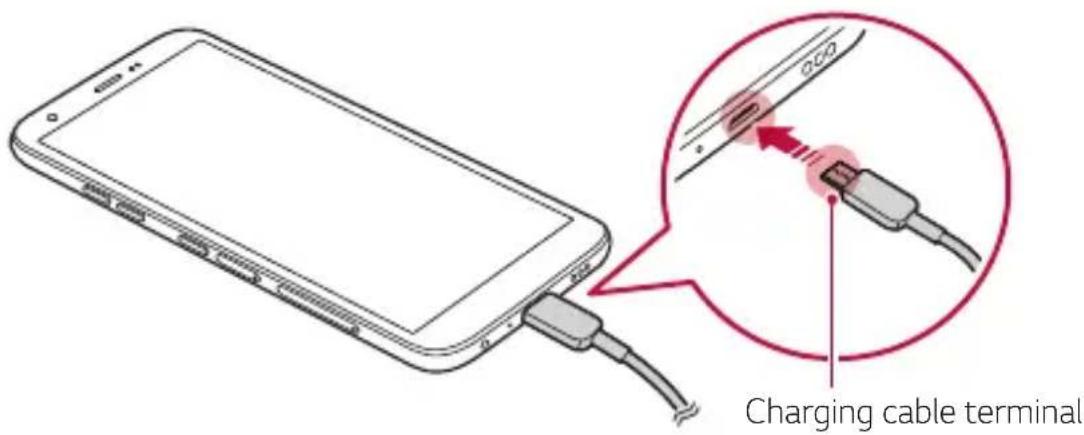 LG LMX320EMW - Charging the battery - 1