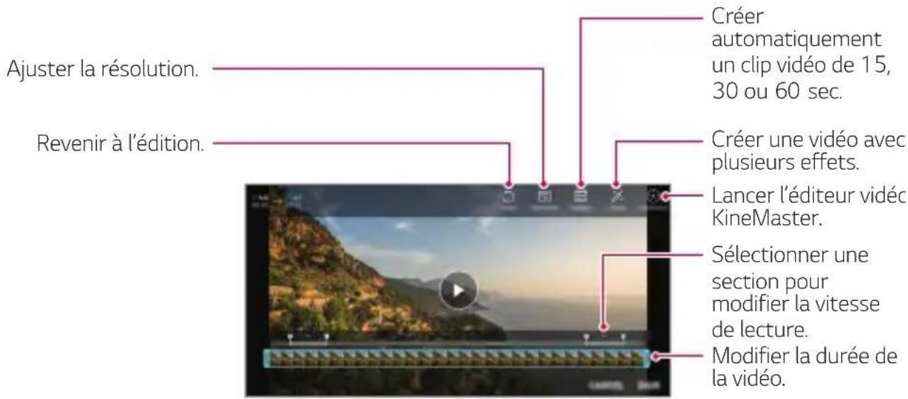 LG LMX320EMW - Modification des vidéos - 1