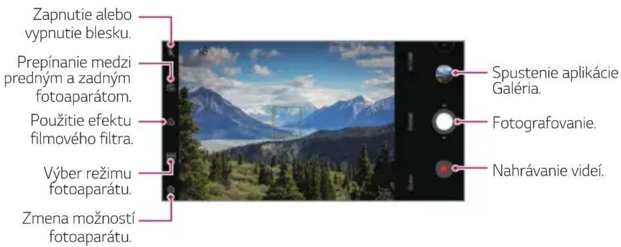LG LMX320EMW - Spustenie fotoaparátu - 3