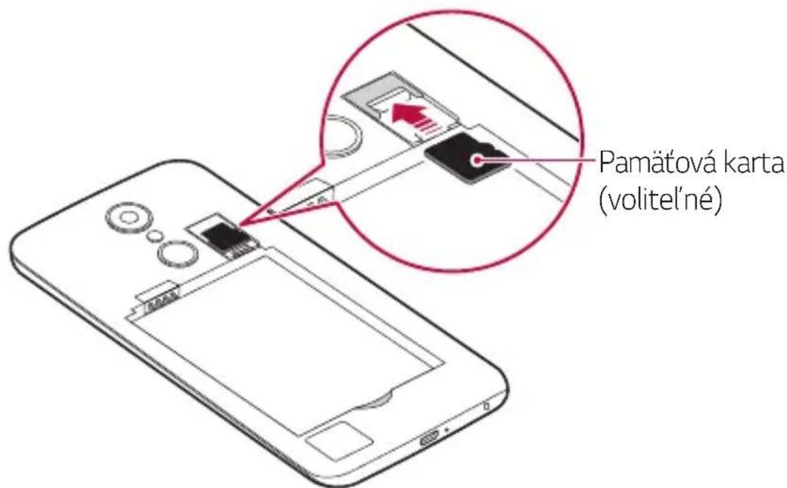 LG M250n - Vloženie pamätovej karty - 1