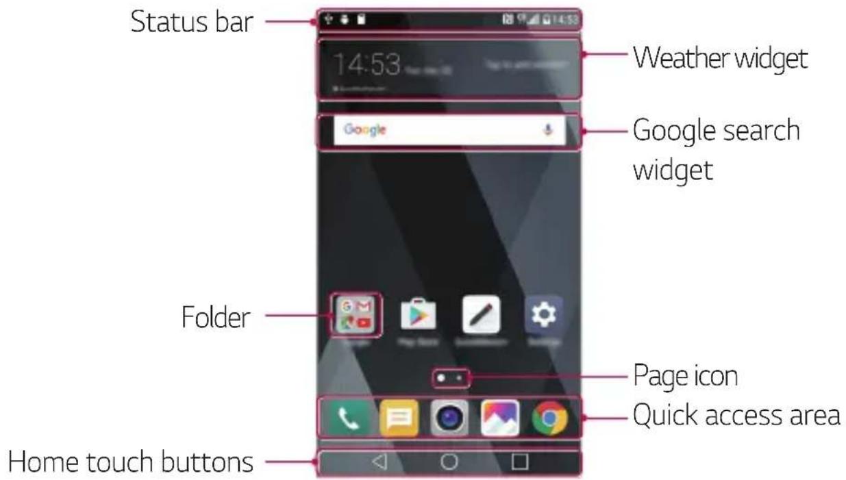 LG M250n - Home screen layout - 1