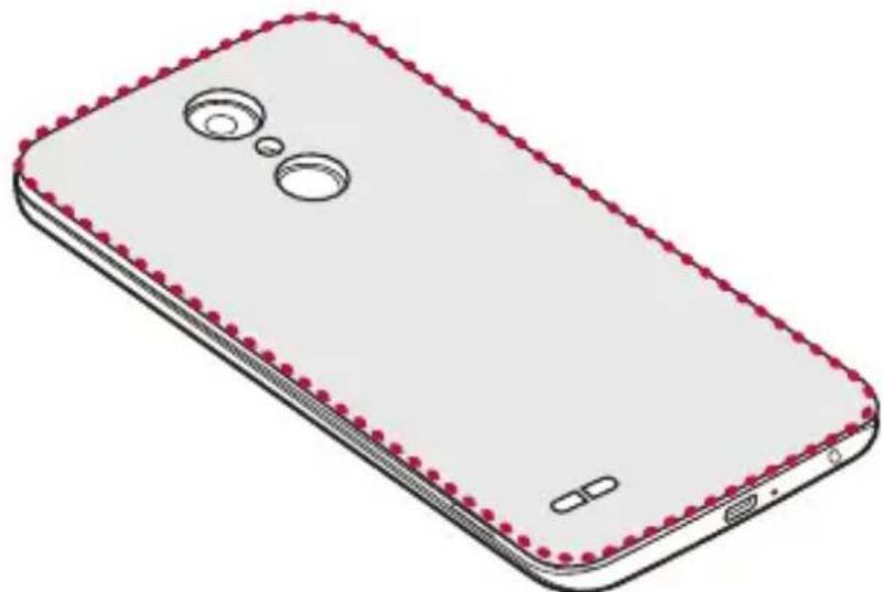 LG M250n - Wkładanie karty SIM i baterii - 3