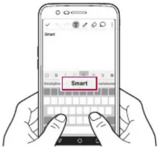 LG M250n - Korzystanie z klawiatury Smart - 1