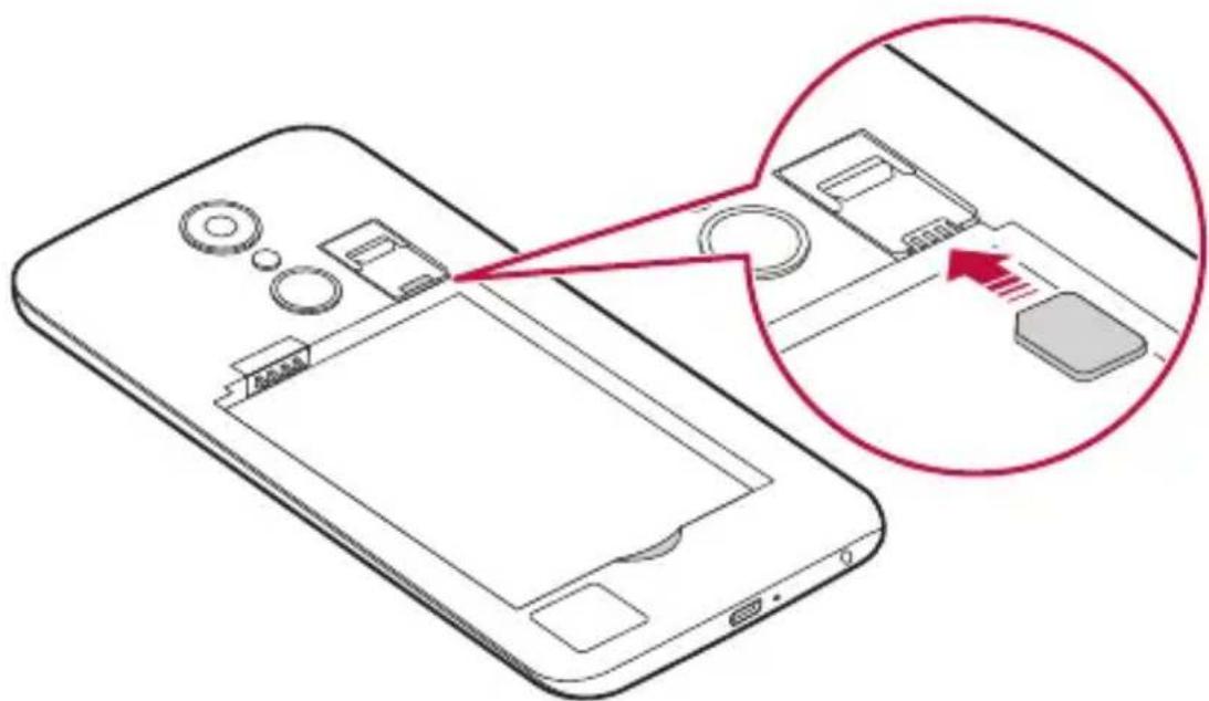 LG M250n - Installing the SIM card and battery - 2