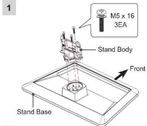 LG 60PM970S - Attaching the stand - 1
