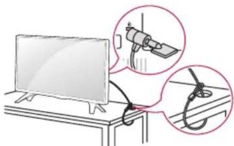 LG 49LW341H - Použití bezpečnostního systému Kensington - 1