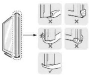 LG 49LW341H - Lifting and moving the TV - 2