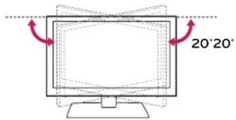 LG 22LX530H - Einstellen des Fernsehers für einen optimalen Blickwinkel - 1