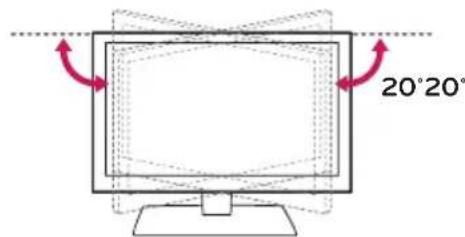LG 32LX541H - Dostosowywanie kęta ustawienia telewizor - 1