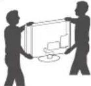 LG 32LX541H - Lifting and moving the TV - 3