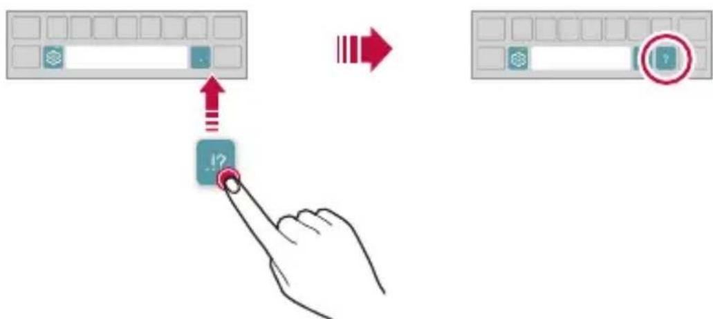 LG LMX210EM - Changing the QWERTY keyboard layout - 1