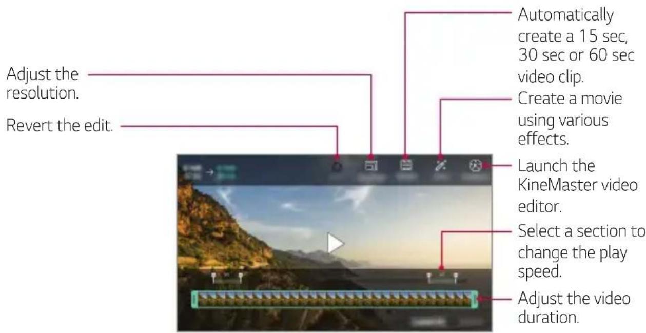 LG LMX210EM - Editing videos - 1