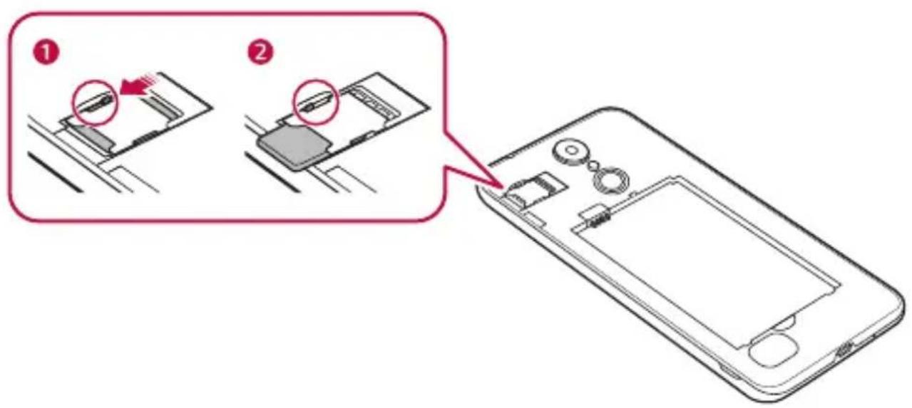 LG LMX210EM - Ako vybrat' kartu SIM - 1