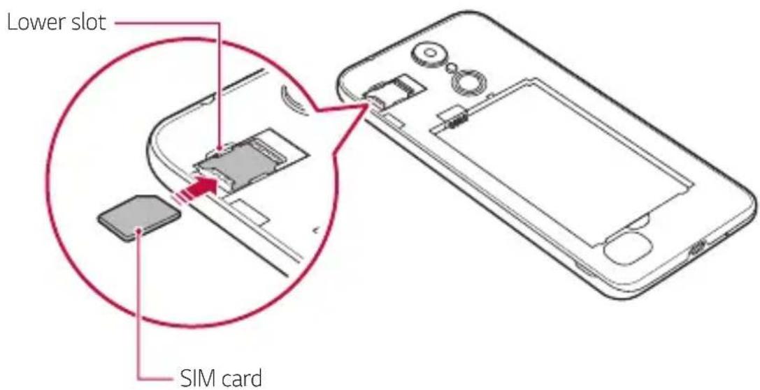LG LMX210EM - Installing the SIM card - 2