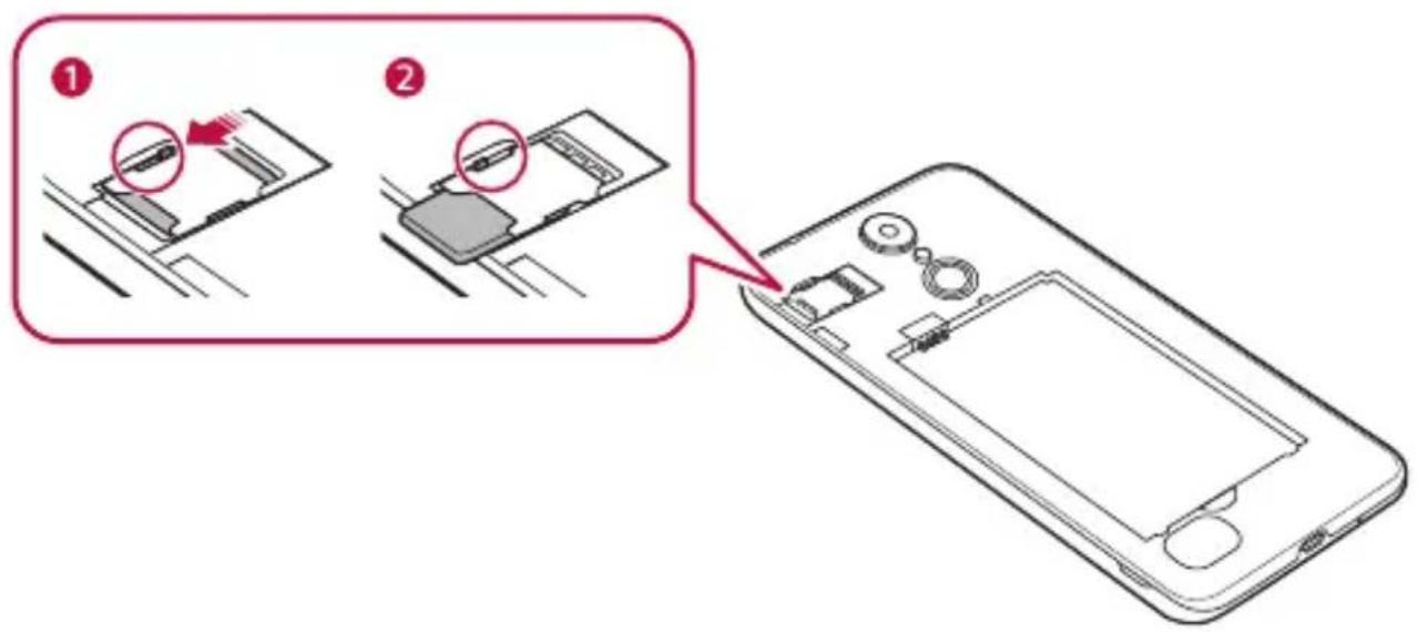 LG LMX210EM - To remove the SIM card - 1
