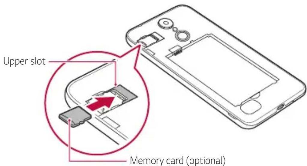 LG LMX210EM - Inserting the memory card - 2