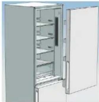 CANDY CMNR 6184WWI - Dissemble the Refrigerator Door - 6